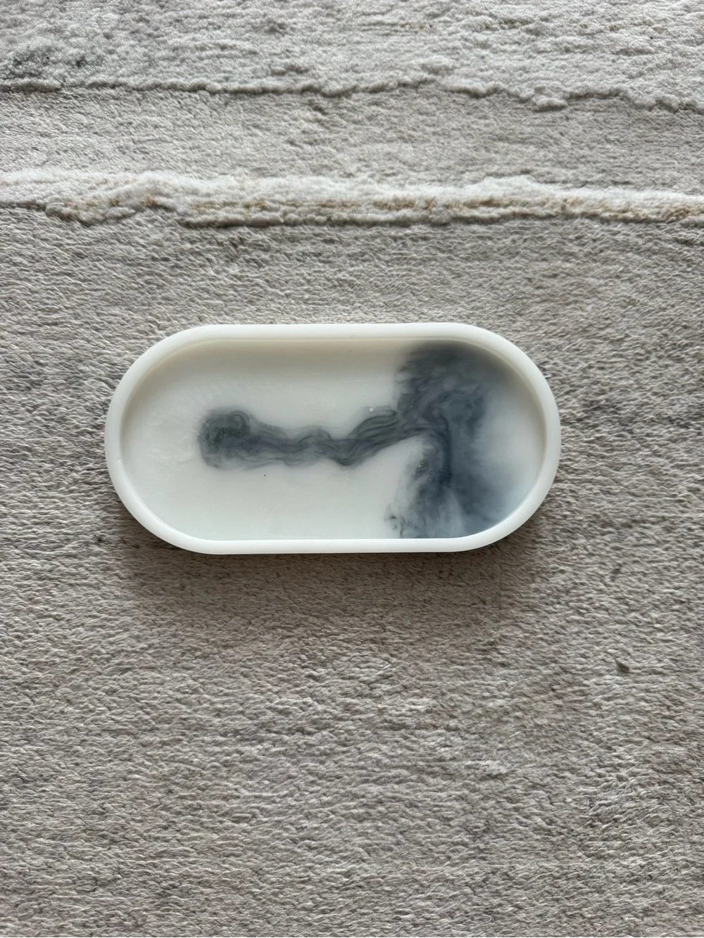 Like 🆕 Resin Oval Marble look Vanity Tray